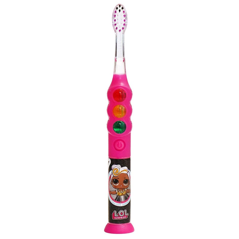 Firefly Ready Go Light Up Timer Toothbrush, L.O.L. Surprise!, Premium Soft Bristles, 1 Minute Timer, Less Mess Suction Cup, Battery Included, Easy Storage, Dentist Recommended, Ages 3+, 1 Pack - Image 1